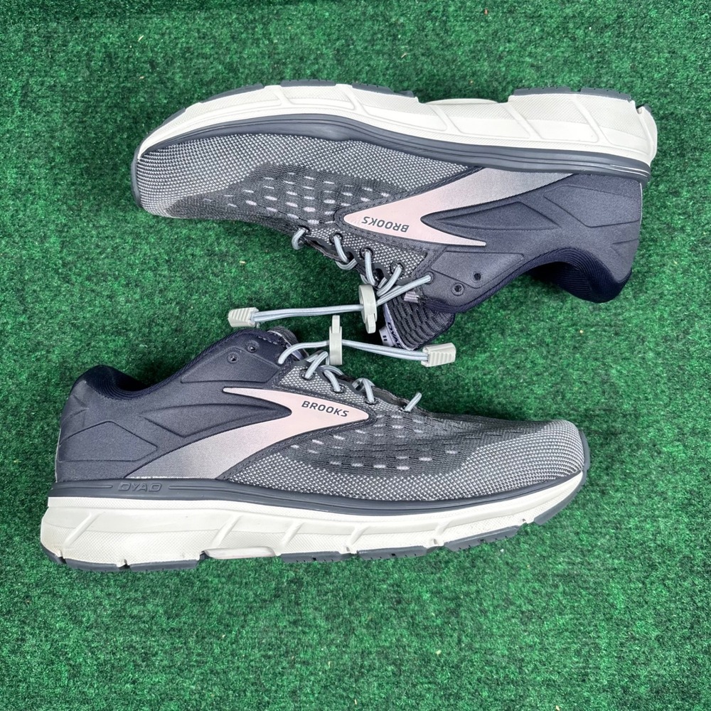 Brooks Dyad 11 Womens Running Shoes Grey Pink Wide D 1203121D496 Size 9